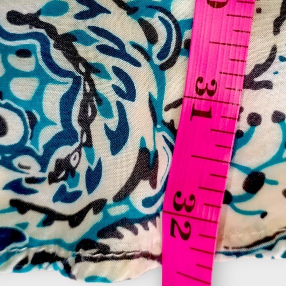BIT & BRIDLE Womens Top Sz L Long Sleeve‎ Button Down Shirt Blue Paisley Print - Picture 11 of 13